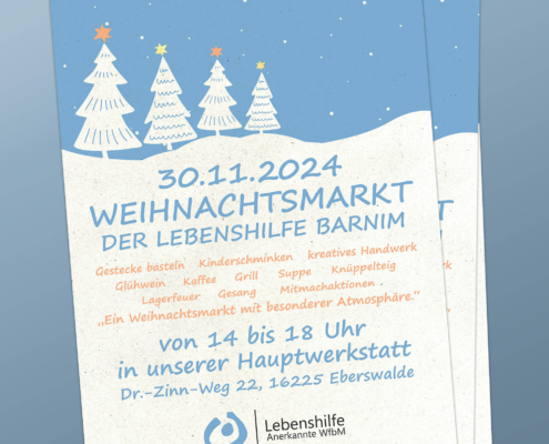 Flyer zum Weihnachtsmarkt der Lebenshilfe Barnim am 30.11.2024